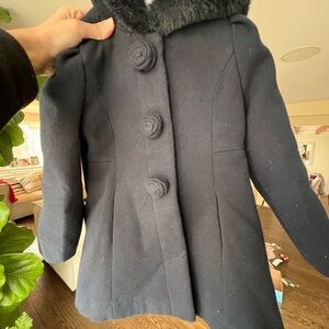 Rothschild Classic Black Pea Coat for Kids